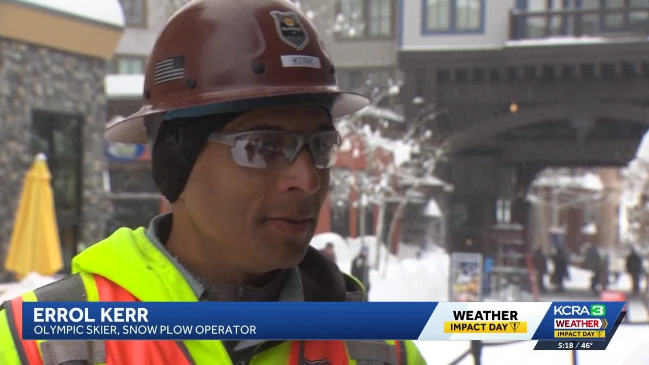 KCRA 3 news segment: Errol Kerr, Olympic skier and snow plow operator, at Palisades Tahoe