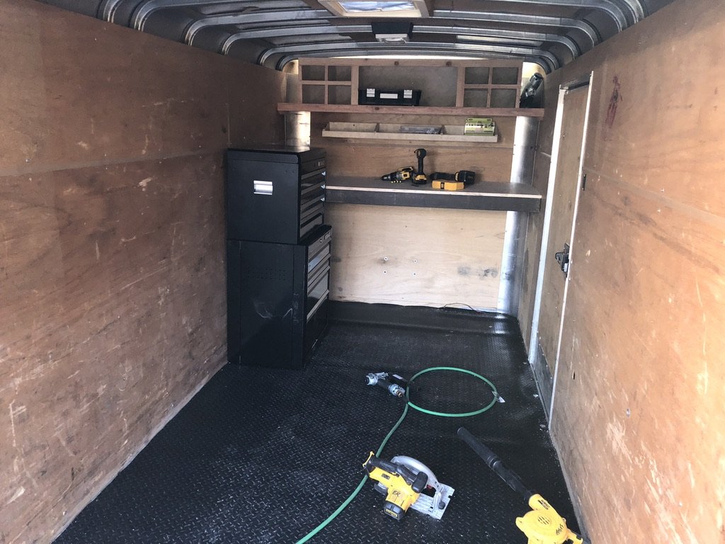The Kobalt stainless tool chest dropped into place on the driver side