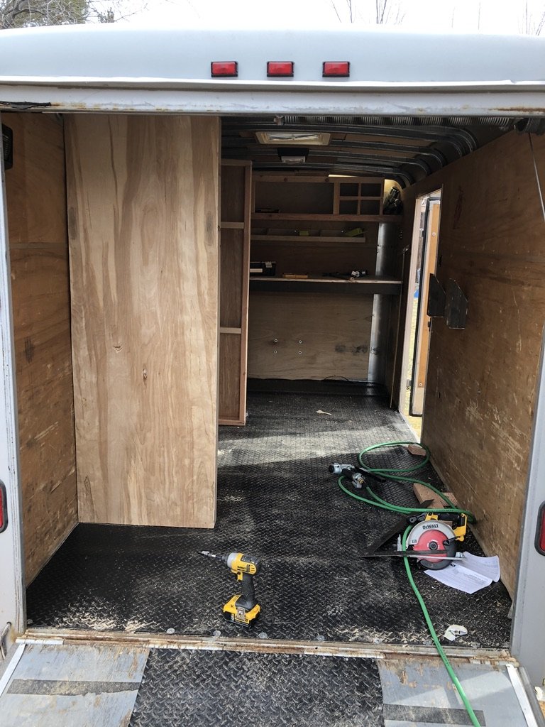 Electrical bay rough-in at the front bulkhead