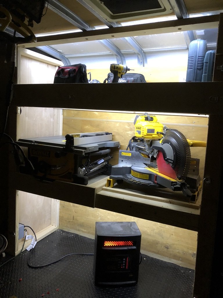 The control panel mounted in the cabinet face with all 8 switches in place