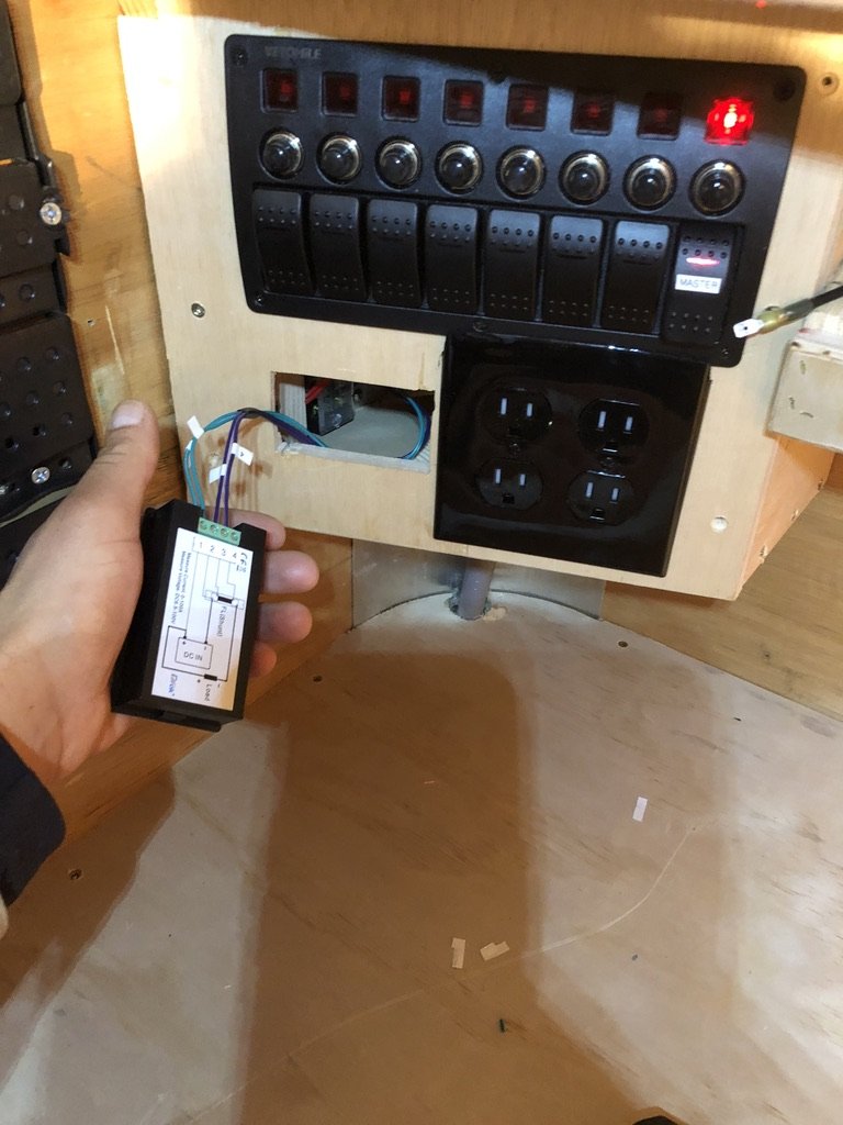 V1 workbench glowing under the LED strip