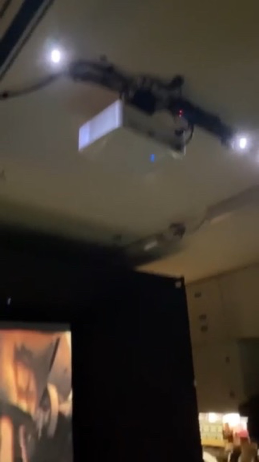 V2 ceiling projector close detail