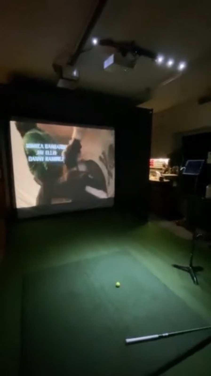 V2 movie playing on the impact screen
