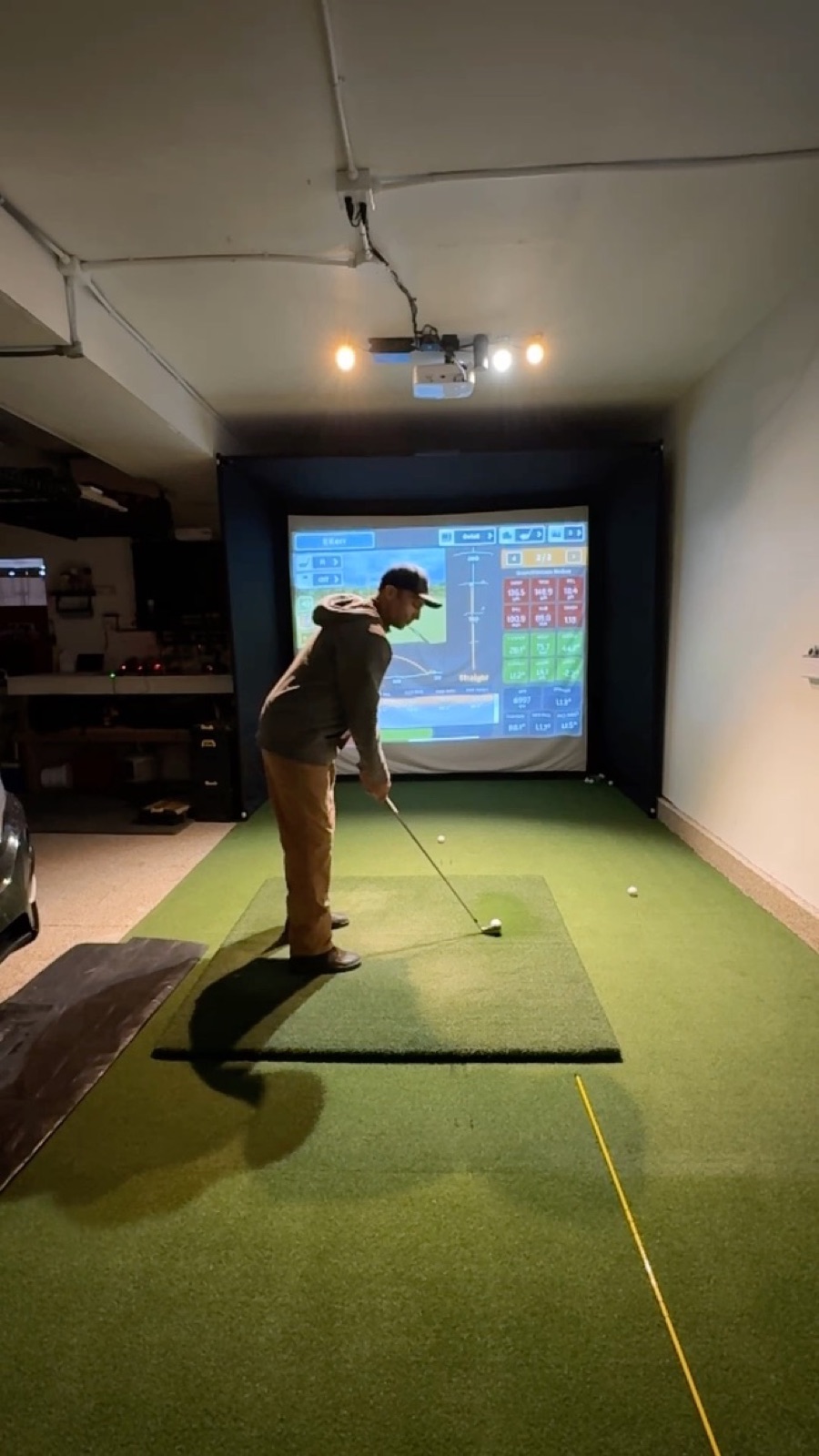 V2 swing session in finished room