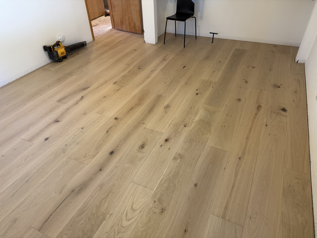 Completed wide-plank REGALIA hardwood floor