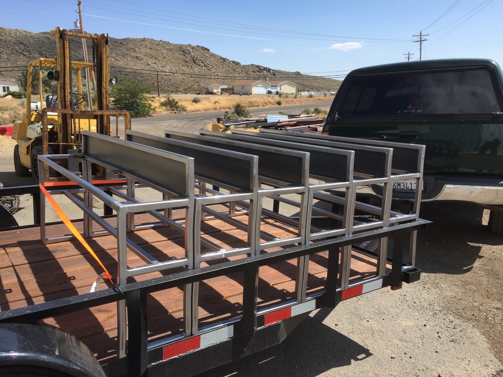 Custom metal fabrication in the CC Welding shop, Reno NV — material stock, jigs, fixtures and work in progress (photo 128 of 383)