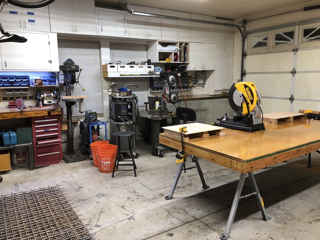 Custom metal fabrication in the CC Welding shop, Reno NV — material stock, jigs, fixtures and work in progress (photo 179 of 383)