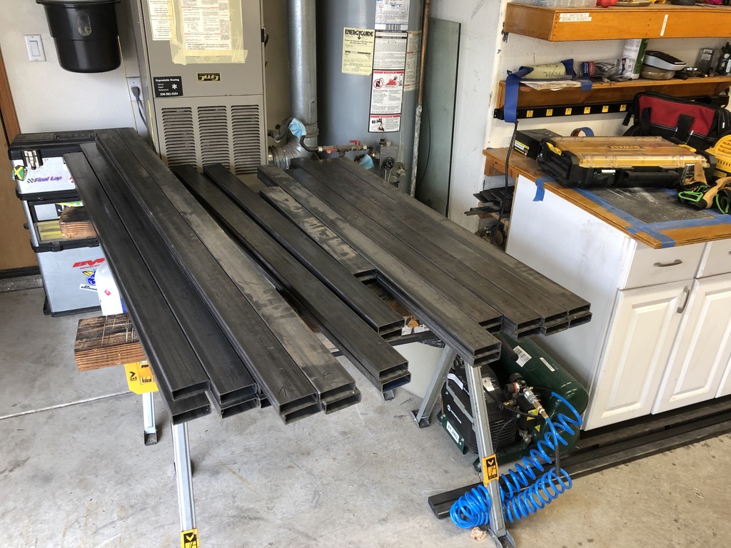 Custom metal fabrication in the CC Welding shop, Reno NV — material stock, jigs, fixtures and work in progress (photo 241 of 383)