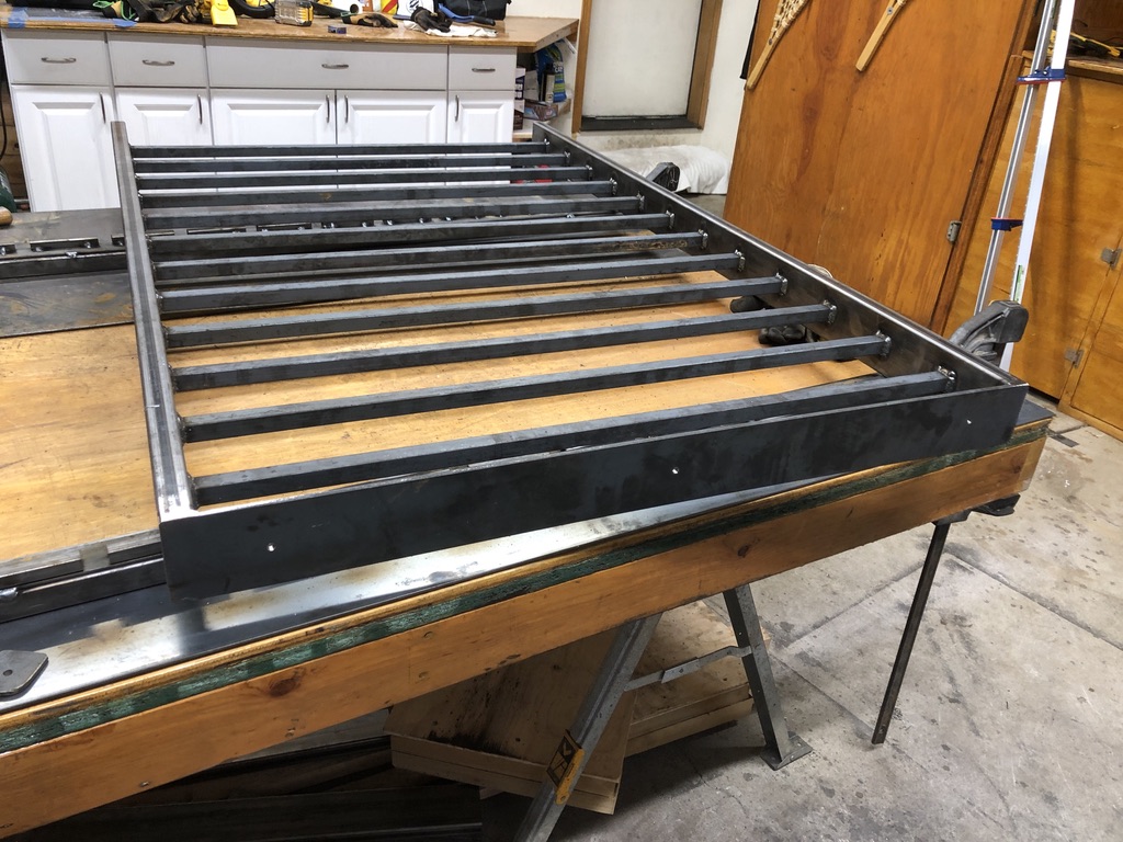Custom metal fabrication in the CC Welding shop, Reno NV — material stock, jigs, fixtures and work in progress (photo 242 of 383)