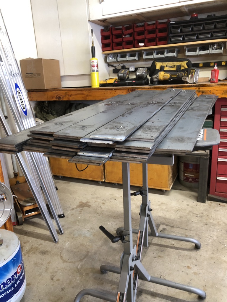 Custom metal fabrication in the CC Welding shop, Reno NV — material stock, jigs, fixtures and work in progress (photo 246 of 383)