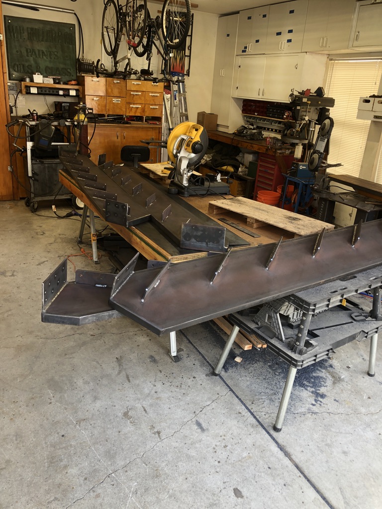 Custom metal fabrication in the CC Welding shop, Reno NV — material stock, jigs, fixtures and work in progress (photo 265 of 383)