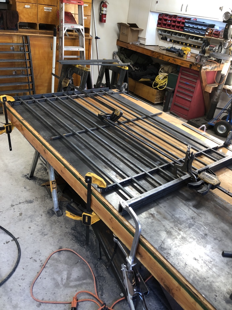Custom metal fabrication in the CC Welding shop, Reno NV — material stock, jigs, fixtures and work in progress (photo 288 of 383)