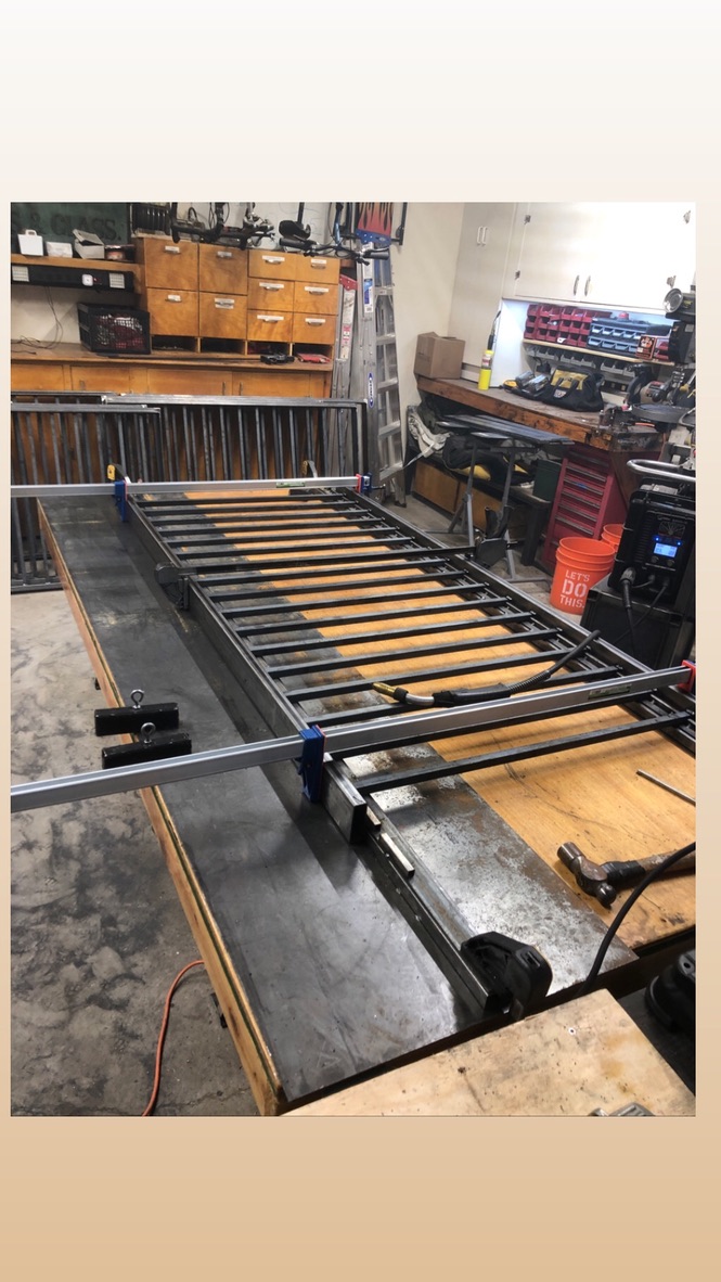 Custom metal fabrication in the CC Welding shop, Reno NV — material stock, jigs, fixtures and work in progress (photo 362 of 383)