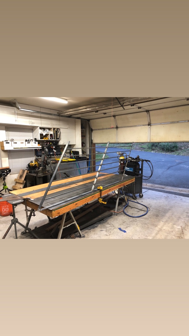 Custom metal fabrication in the CC Welding shop, Reno NV — material stock, jigs, fixtures and work in progress (photo 368 of 383)