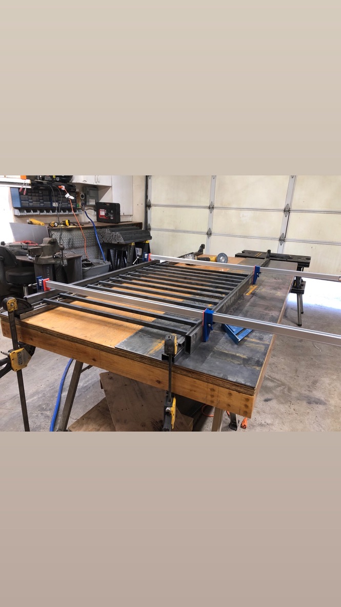 Custom metal fabrication in the CC Welding shop, Reno NV — material stock, jigs, fixtures and work in progress (photo 373 of 383)