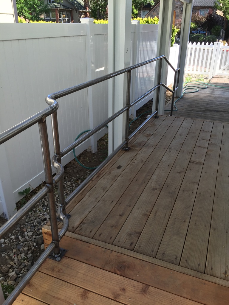 Custom railing and balustrade fabrication by CC Welding — stone-step handrails, cable rail and picket panels for Tahoe homes (photo 2 of 152)