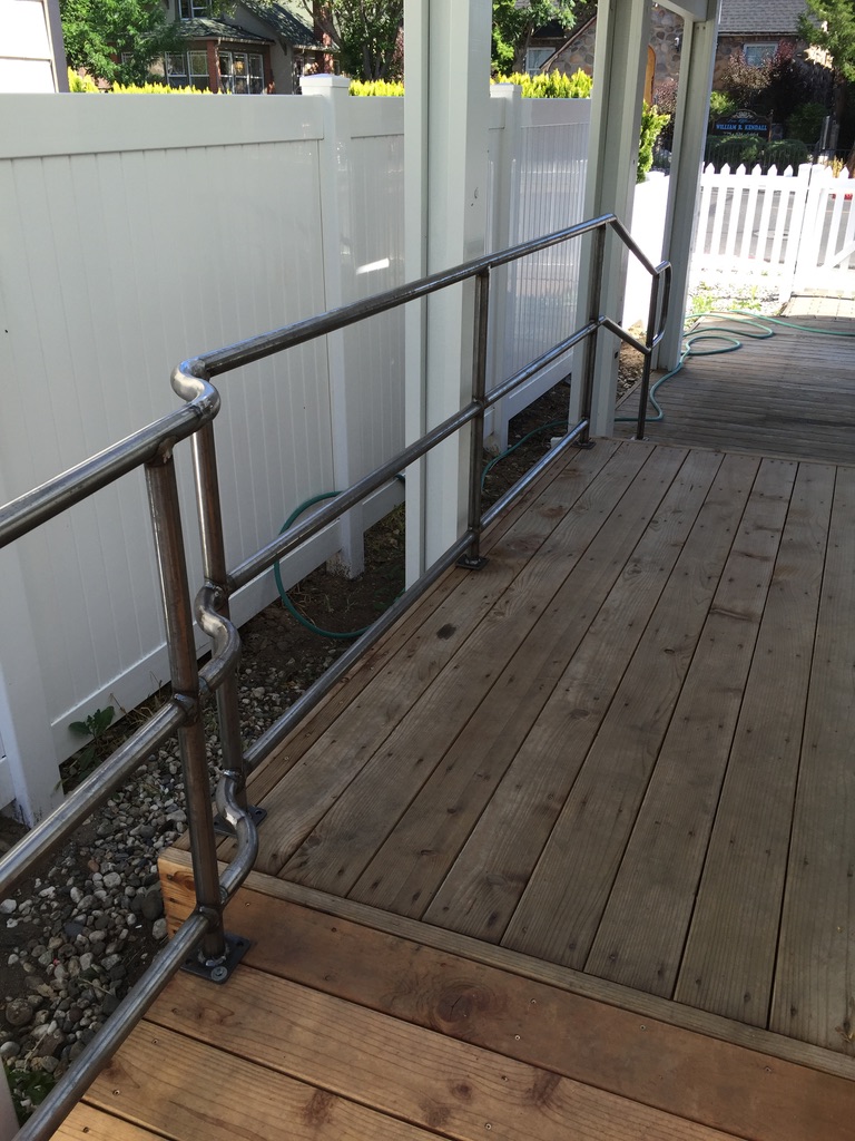 Custom railing and balustrade fabrication by CC Welding — stone-step handrails, cable rail and picket panels for Tahoe homes (photo 4 of 152)