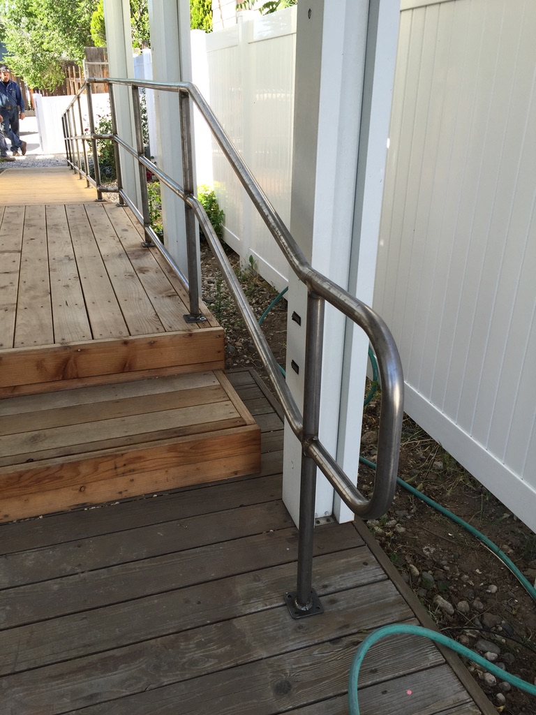 Custom railing and balustrade fabrication by CC Welding — stone-step handrails, cable rail and picket panels for Tahoe homes (photo 5 of 152)