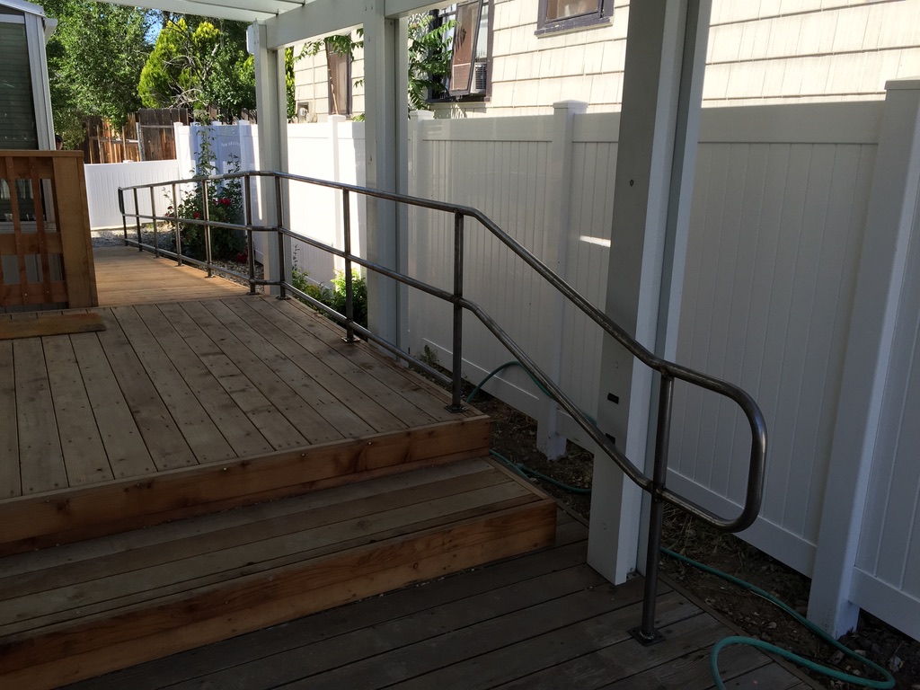 Custom railing and balustrade fabrication by CC Welding — stone-step handrails, cable rail and picket panels for Tahoe homes (photo 12 of 152)