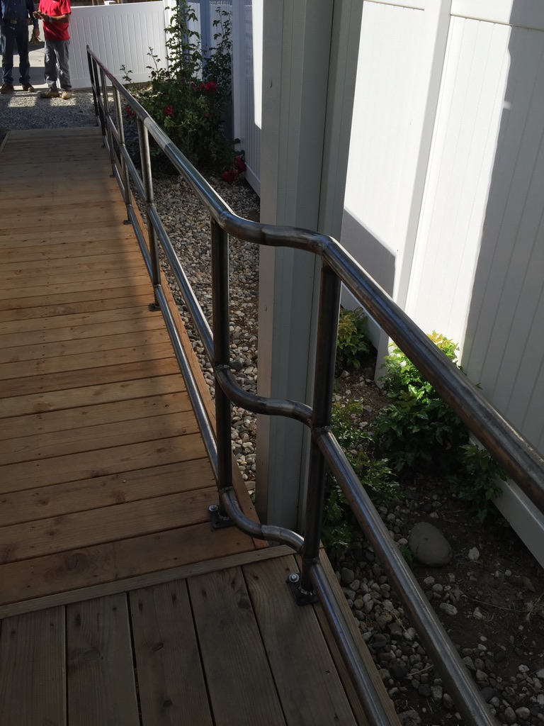Custom railing and balustrade fabrication by CC Welding — stone-step handrails, cable rail and picket panels for Tahoe homes (photo 13 of 152)