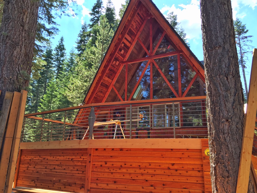 Custom railing and balustrade fabrication by CC Welding — stone-step handrails, cable rail and picket panels for Tahoe homes (photo 17 of 152)