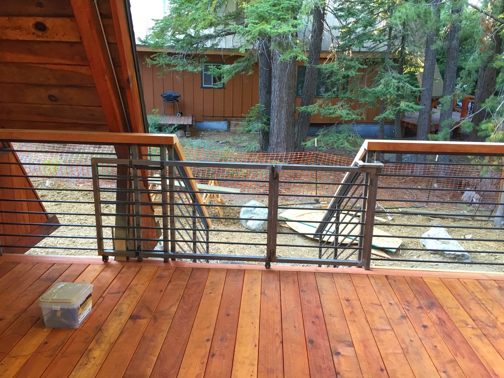 Custom railing and balustrade fabrication by CC Welding — stone-step handrails, cable rail and picket panels for Tahoe homes (photo 22 of 152)