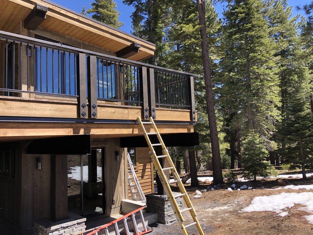 Custom railing and balustrade fabrication by CC Welding — stone-step handrails, cable rail and picket panels for Tahoe homes (photo 60 of 152)