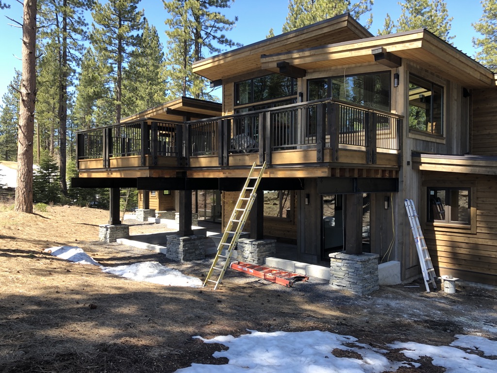 Custom railing and balustrade fabrication by CC Welding — stone-step handrails, cable rail and picket panels for Tahoe homes (photo 61 of 152)