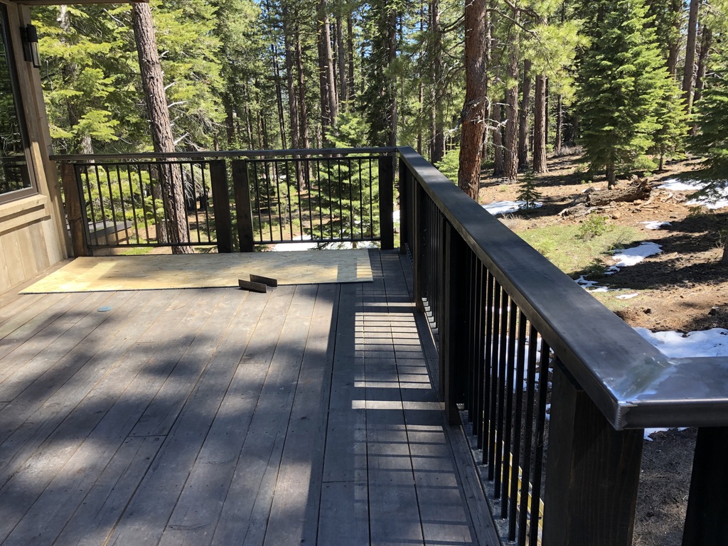 Custom railing and balustrade fabrication by CC Welding — stone-step handrails, cable rail and picket panels for Tahoe homes (photo 62 of 152)