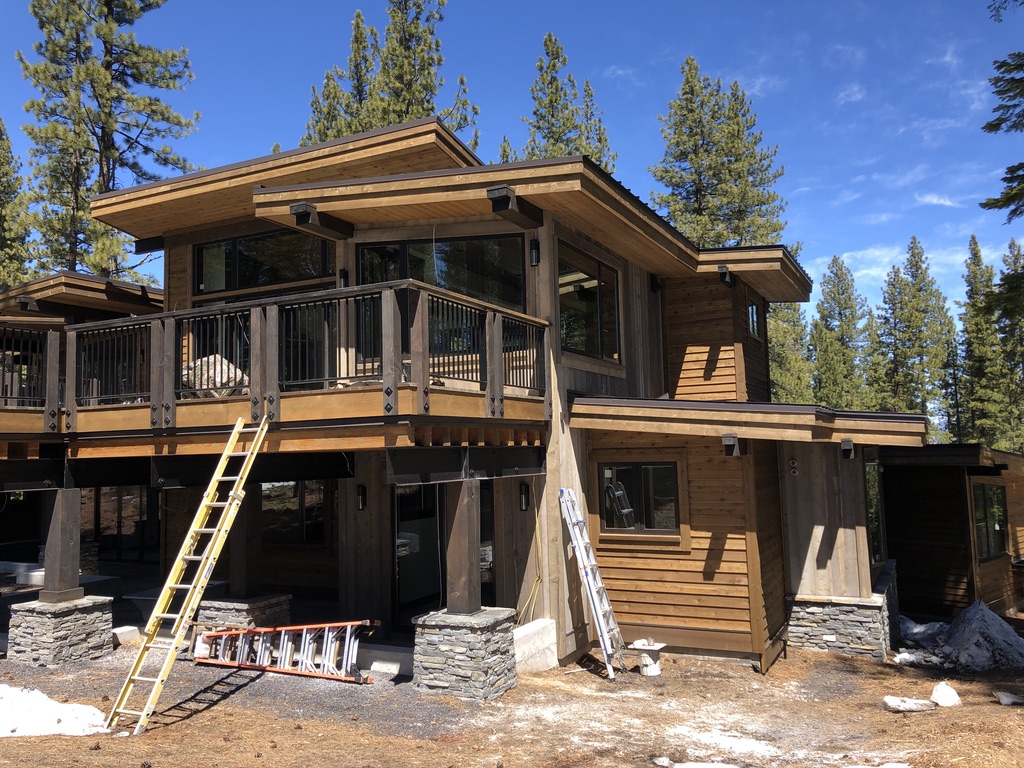 Custom railing and balustrade fabrication by CC Welding — stone-step handrails, cable rail and picket panels for Tahoe homes (photo 67 of 152)