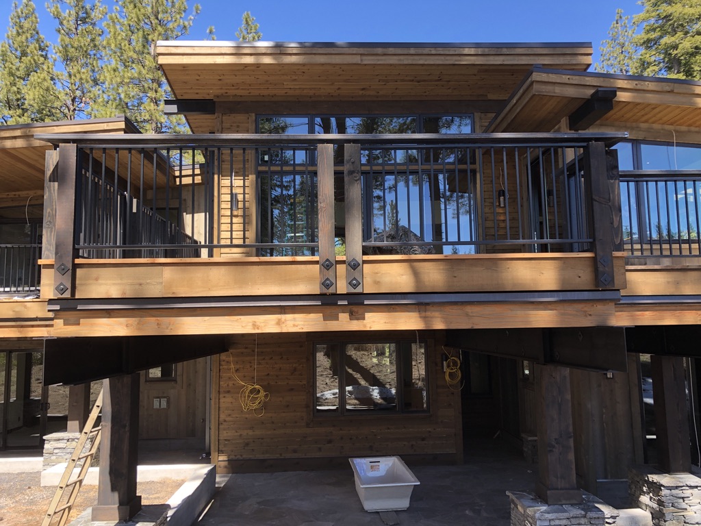 Custom railing and balustrade fabrication by CC Welding — stone-step handrails, cable rail and picket panels for Tahoe homes (photo 70 of 152)