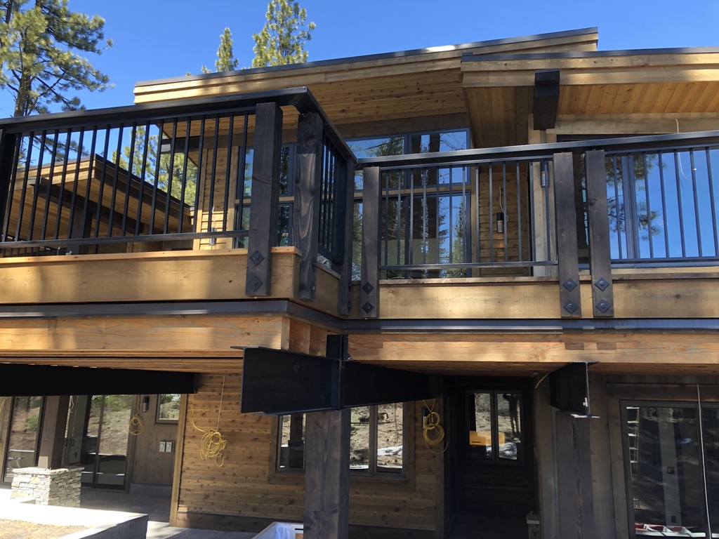 Custom railing and balustrade fabrication by CC Welding — stone-step handrails, cable rail and picket panels for Tahoe homes (photo 71 of 152)