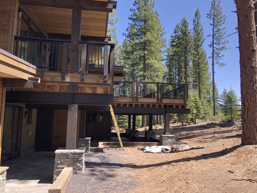 Custom railing and balustrade fabrication by CC Welding — stone-step handrails, cable rail and picket panels for Tahoe homes (photo 77 of 152)