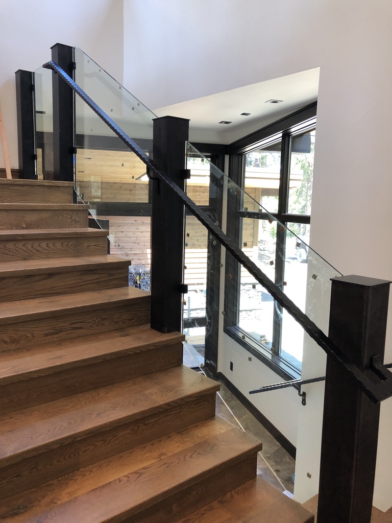 Custom railing and balustrade fabrication by CC Welding — stone-step handrails, cable rail and picket panels for Tahoe homes (photo 88 of 152)