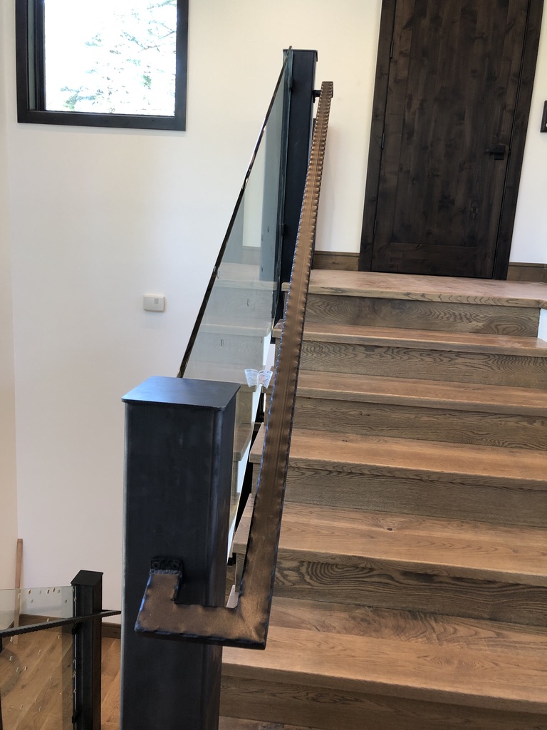 Custom railing and balustrade fabrication by CC Welding — stone-step handrails, cable rail and picket panels for Tahoe homes (photo 90 of 152)