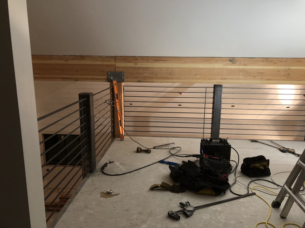 Custom railing and balustrade fabrication by CC Welding — stone-step handrails, cable rail and picket panels for Tahoe homes (photo 123 of 152)