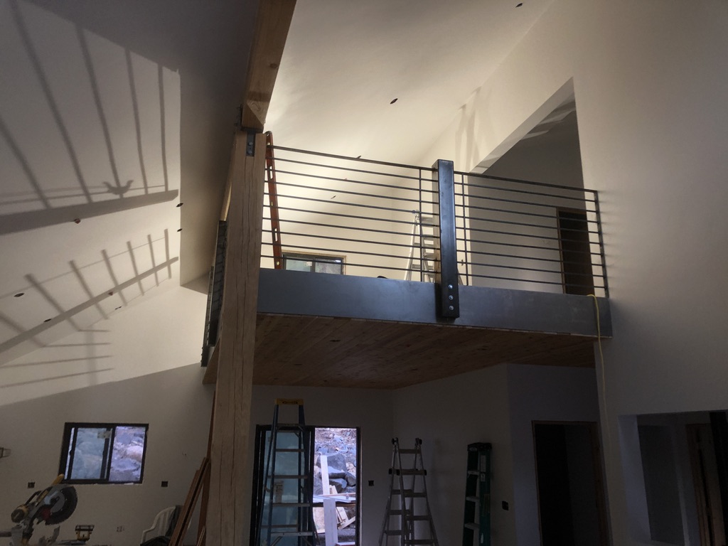 Custom railing and balustrade fabrication by CC Welding — stone-step handrails, cable rail and picket panels for Tahoe homes (photo 127 of 152)