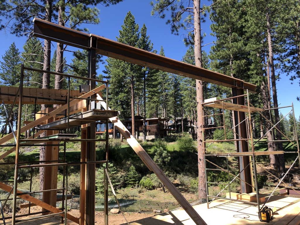 Structural steel fabrication by CC Welding — beams, columns, base plates and stair stringers for Tahoe projects (photo 1 of 68)