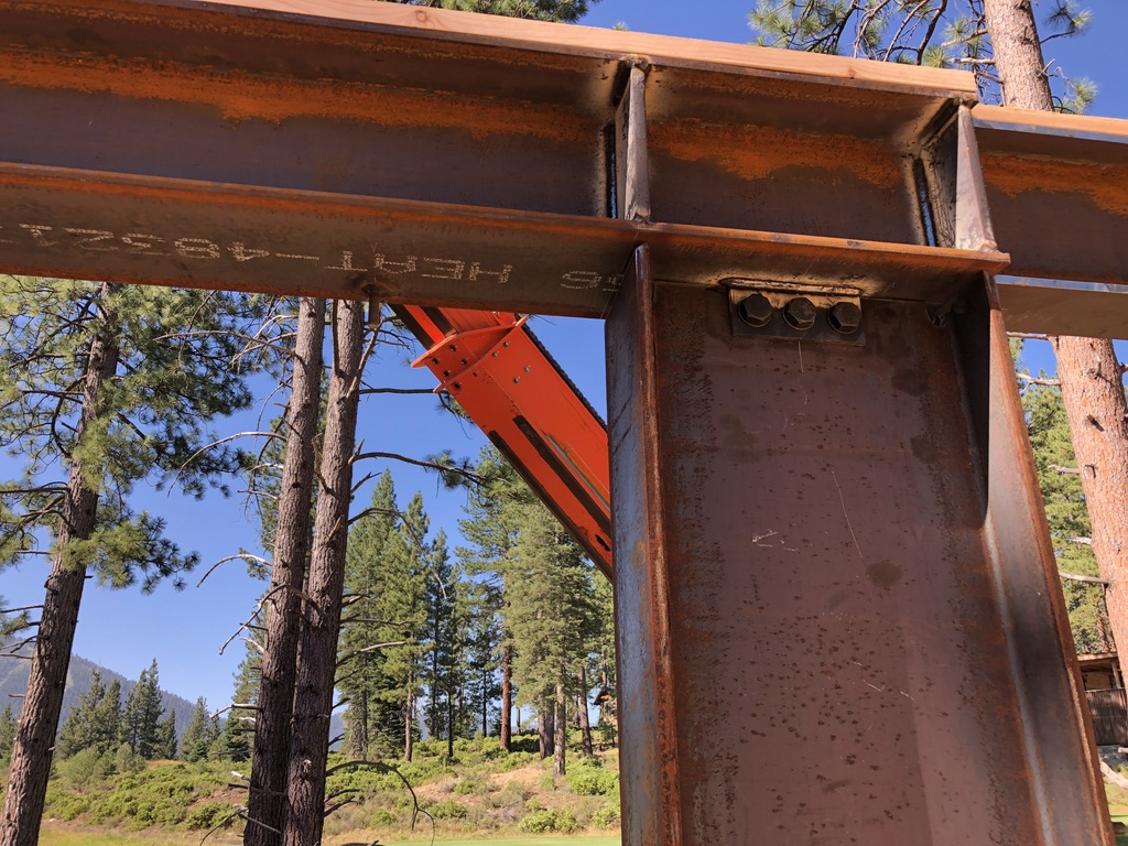 Structural steel fabrication by CC Welding — beams, columns, base plates and stair stringers for Tahoe projects (photo 10 of 68)