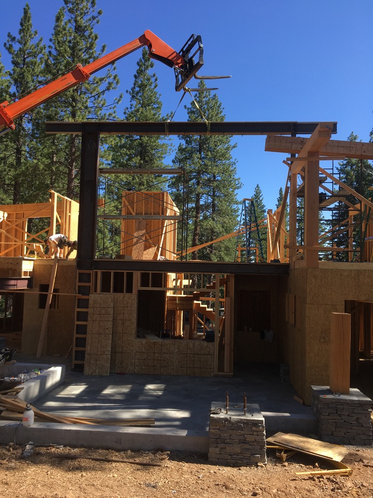 Structural steel fabrication by CC Welding — beams, columns, base plates and stair stringers for Tahoe projects (photo 12 of 68)