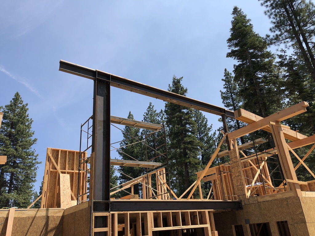 Structural steel fabrication by CC Welding — beams, columns, base plates and stair stringers for Tahoe projects (photo 14 of 68)