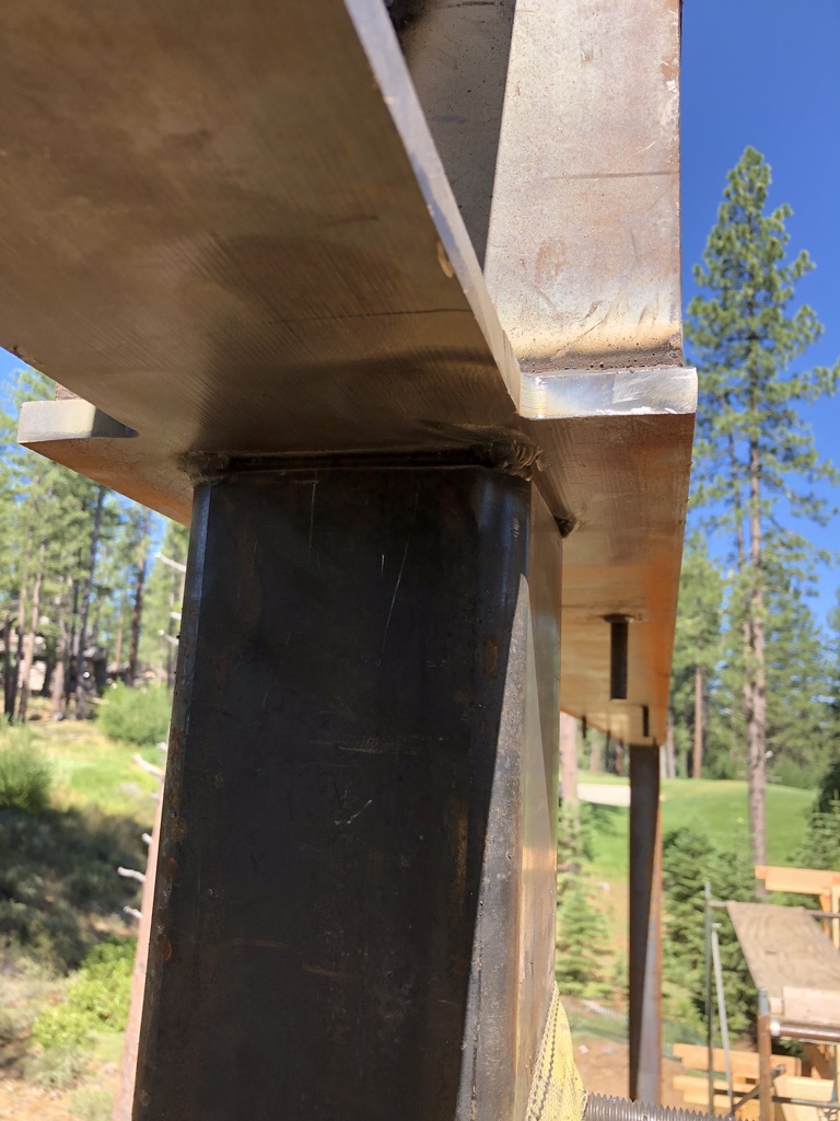 Structural steel fabrication by CC Welding — beams, columns, base plates and stair stringers for Tahoe projects (photo 25 of 68)