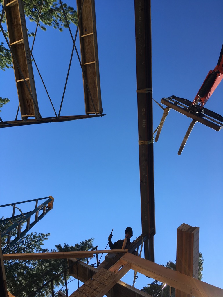 Structural steel fabrication by CC Welding — beams, columns, base plates and stair stringers for Tahoe projects (photo 26 of 68)