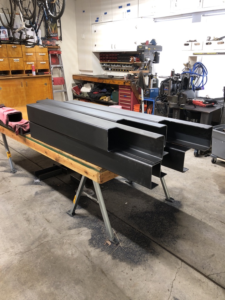 Structural steel fabrication by CC Welding — beams, columns, base plates and stair stringers for Tahoe projects (photo 30 of 68)