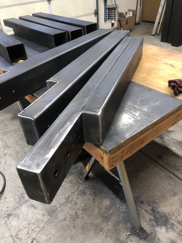 Structural steel fabrication by CC Welding — beams, columns, base plates and stair stringers for Tahoe projects (photo 40 of 68)