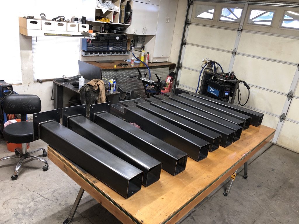 Structural steel fabrication by CC Welding — beams, columns, base plates and stair stringers for Tahoe projects (photo 50 of 68)