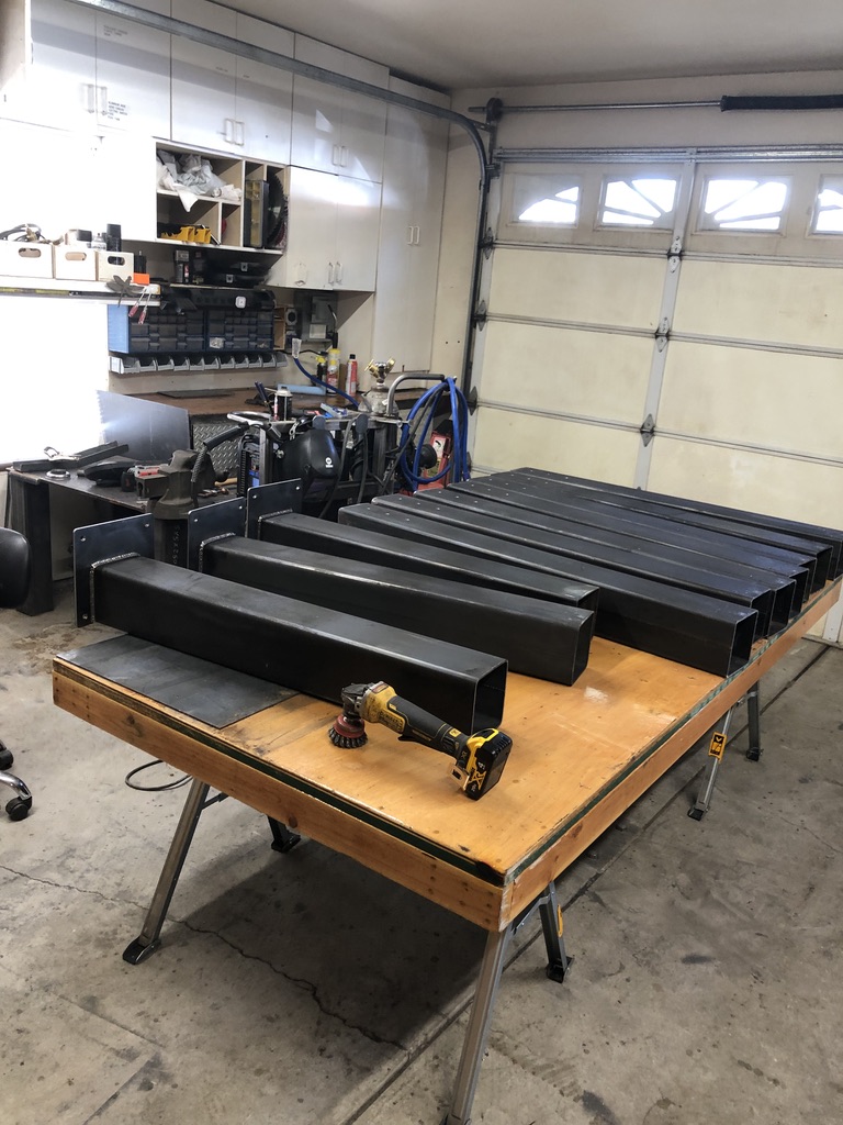 Structural steel fabrication by CC Welding — beams, columns, base plates and stair stringers for Tahoe projects (photo 51 of 68)