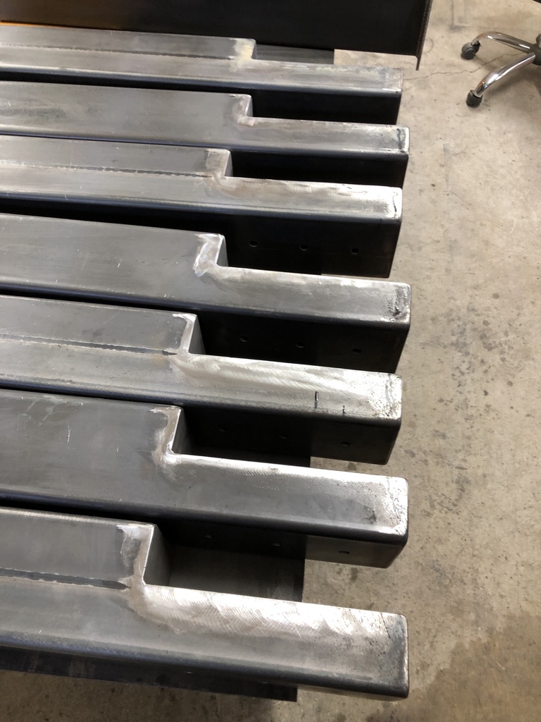 Structural steel fabrication by CC Welding — beams, columns, base plates and stair stringers for Tahoe projects (photo 54 of 68)