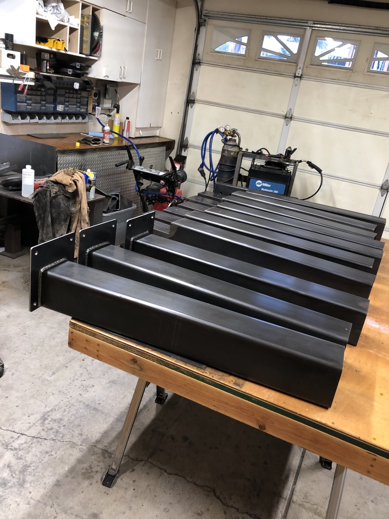 Structural steel fabrication by CC Welding — beams, columns, base plates and stair stringers for Tahoe projects (photo 57 of 68)
