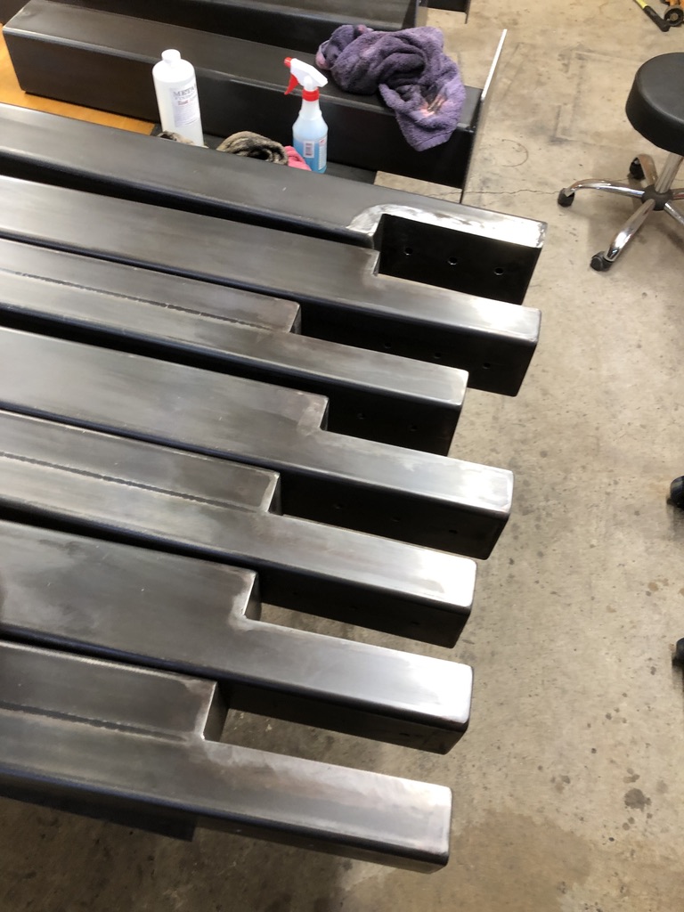 Structural steel fabrication by CC Welding — beams, columns, base plates and stair stringers for Tahoe projects (photo 59 of 68)
